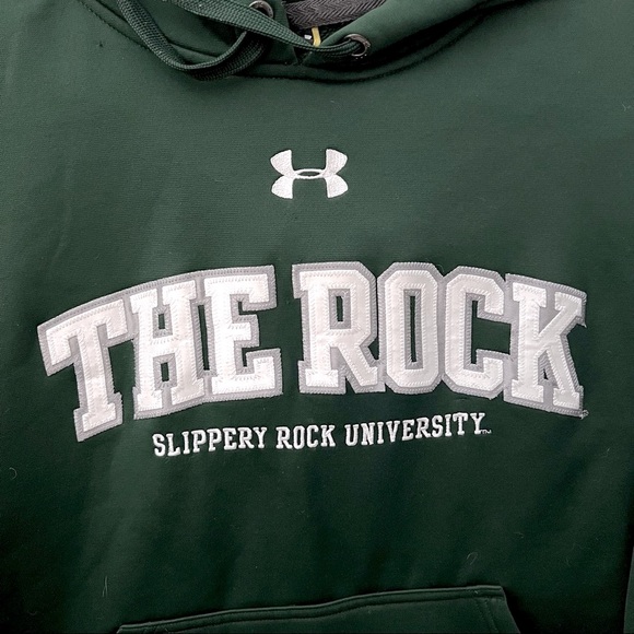 Unisex Under Armour Slippery Rock University Hoodie, AND added “The Rock” hat - Picture 5 of 6